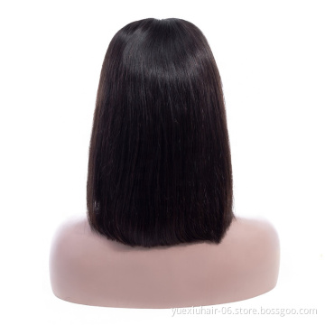 Short Bob Cut Wigs 100% Brazilian Human Hair Lace Front Wig For Black Women 8 10 12 14 Inch